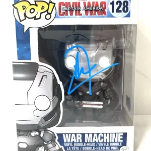 DON CHEADLE HAND SIGNED MARVEL WAR MACHINE #128 FUNKO POP BECKETT BAS COA