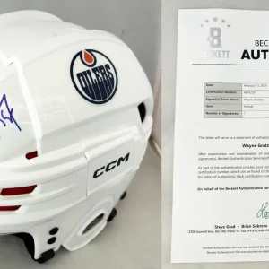 Wayne Gretzky Signed Full Size Helmet Edmonton Oilers Beckett BAS COA