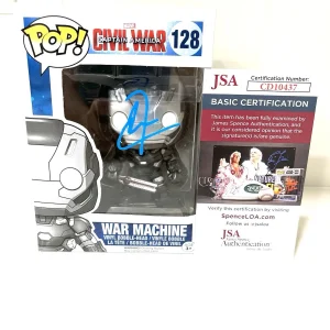 DON CHEADLE HAND SIGNED MARVEL WAR MACHINE #128 FUNKO POP JSA CERT #2