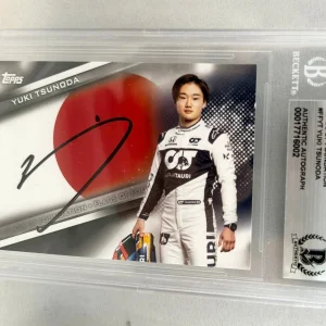 Yuki Tsunoda Signed Card 2021 Topps #FFYT F1 Alpha Tauri Beckett BAS COA
