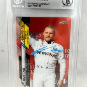 Valtteri Bottas Signed Rookie Card 2020 Topps Chrome #151 F1 Mercedes Beckett...