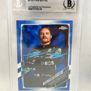 Valtteri Bottas Signed Card 2021 Topps Chrome Saphire #2 F1 Mercedes Beckett ...