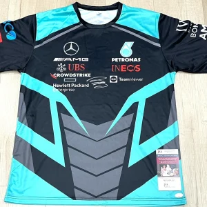 Kimi Antonelli Hand Signed Mercedes Petronas Shirt F1 Formula 1 Hat JSA Cert #1