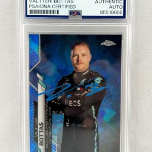 Valtteri Bottas Signed Rookie Card 2020 Topps Chrome Saphire #2 PSA/DNA F1 Fo...