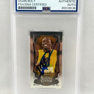 Usain Bolt Signed Card 2024 Topps Allen & Ginter Mini Silver #208 Olympics PS...