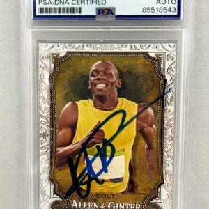Usain Bolt Signed Card 2024 Topps Allen & Ginter Silver Foil #208 Olympics PS...