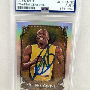 Usain Bolt Signed Card 2024 Topps Allen & Ginter Silver #208 Olympics PSA/DNA...