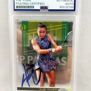 Yue Yuan Signed Card 2024 Topps Chrome #7 PSA/DNA COA