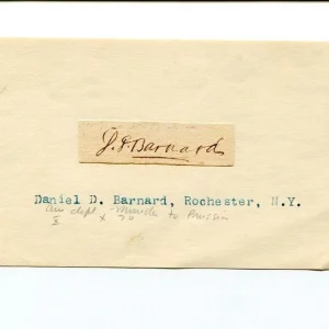 Daniel Barnard New York US Representative Congress Ambassador Signed Autograph