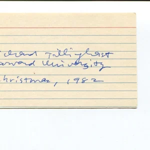 Richard Tillinghast Tennessee Author Poet Writer Signed Autograph