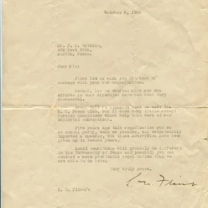 Leon N. Flint University Of Kansas Journalism Professor Signed Autograph TSL