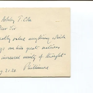 Walter Phillimore 1st Baron High Court of Justice Judge Signed Autograph