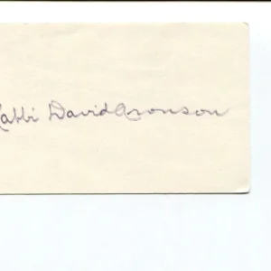 Rabbi David Aronson Jewish Way Of Life Author Judaica Leader Signed Autograph