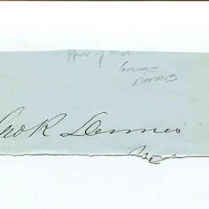 George R Dennis & James B Beck KY MD Senator Civil War Congress Signed Autograph