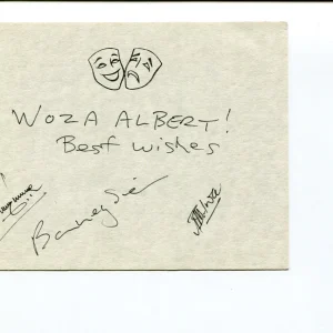 Barney Simon Mbongeni Ngema Percy Mtwa Playwright Signed Autograph