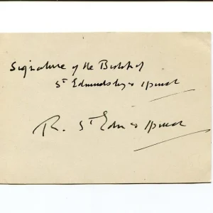 Richard Brook Anglican Bishop Saint Edmundsbury & Ipswich Signed Autograph