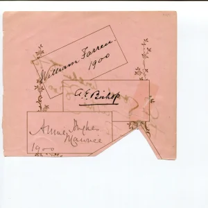William Farren Jr Annie Hughes Maurice Alfred Bishop Actors Signed Autograph