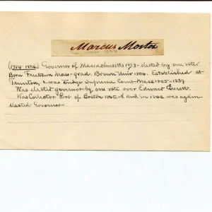 Marcus Morton Governor Of Massachusetts US Representative Signed Autograph