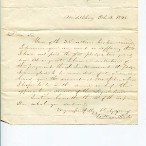 William Slade Governor Vermont US Representative Congress Signed Autograph ALS