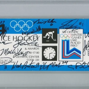 1980 US OLYMPIC HOCKEY TEAM SIGNED OLYMPIC TICKET PSA DNA 83940960 20 AUTOS