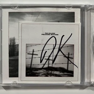 The Killers Dave Keuning signed autograph CD Booklet Insert Pressure Machine