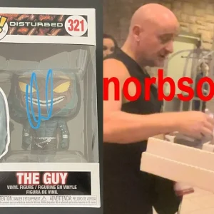 DAVID DRAIMAN SIGNED DISTURBED THE GUY FUNKO POP #321 w/EXACT PROOF BECKETT COA