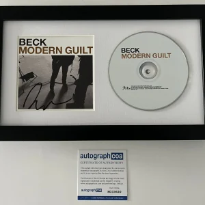 BECK HANSEN SIGNED AUTOGRAPH MODERN GUILT FRAMED & MATTED CD w/PROOF & ACOA COA