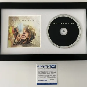 BECK HANSEN SIGNED AUTOGRAPH MORNING PHASE FRAMED & MATTED CD w/EXACT PROOF ACOA