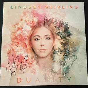 LINDSEY STIRLING SIGNED AUTOGRAPH DUALITY VINYL ALBUM RECORD & BECKETT BAS COA