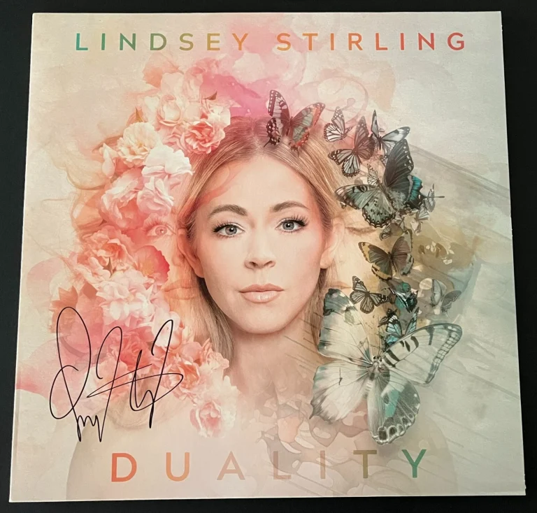 LINDSEY STIRLING SIGNED AUTOGRAPH DUALITY VINYL ALBUM RECORD & BECKETT BAS COA