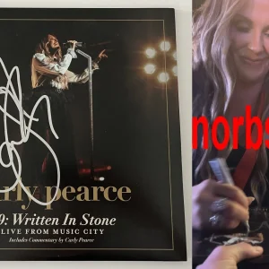 CARLY PEARCE 29 WRITTEN IN STONE SIGNED VINYL w/EXACT VIDEO PROOF & BECKETT COA