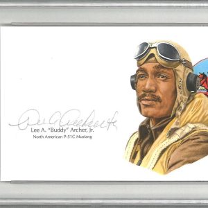 LEE ARCHER SIGNED CUT SIGNATURE PSA DNA (D) WWII MASTERS OF THE AIR