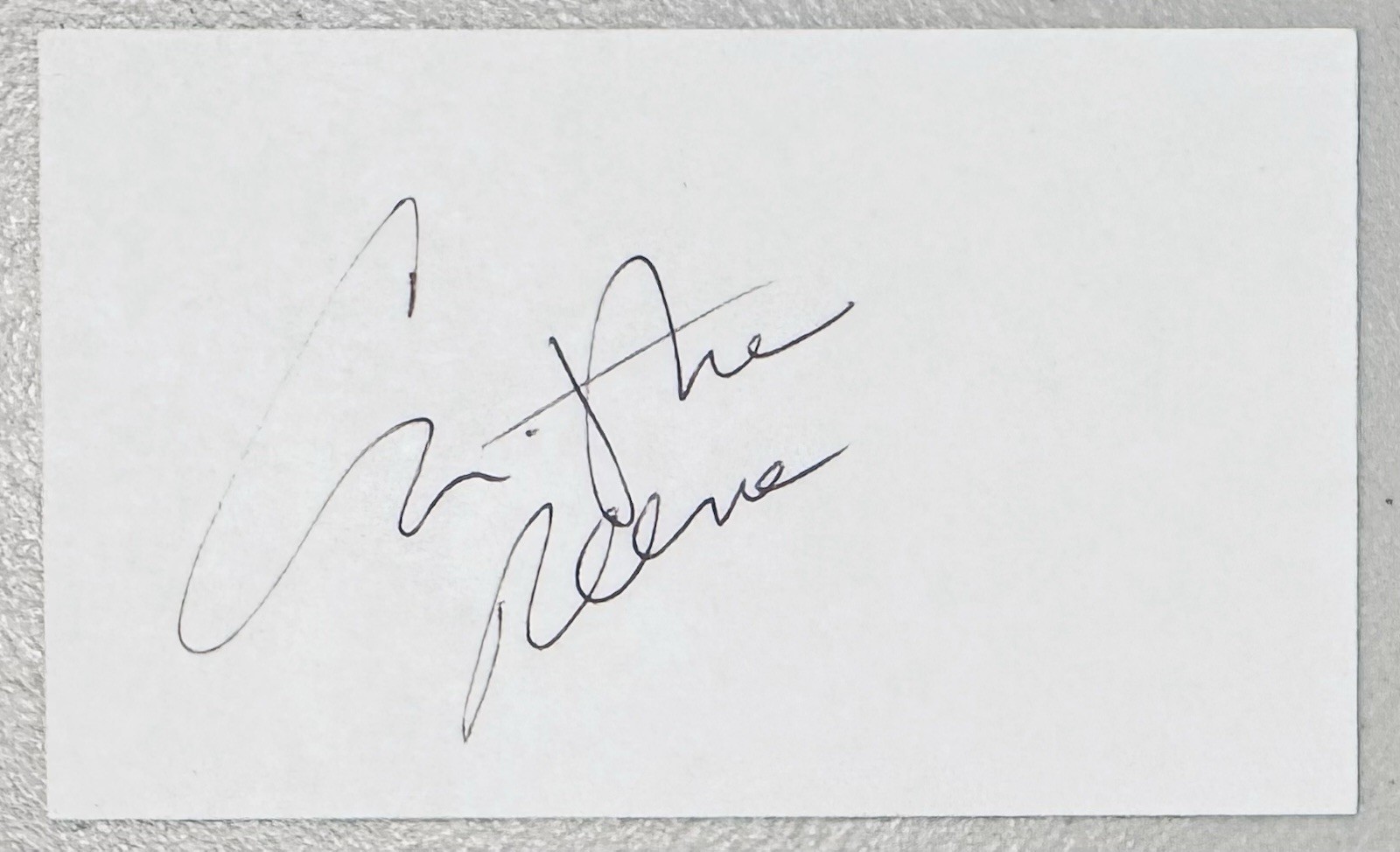 Christopher Reeve Signed Autographed 3x5 Card SWAU Authenticated ...