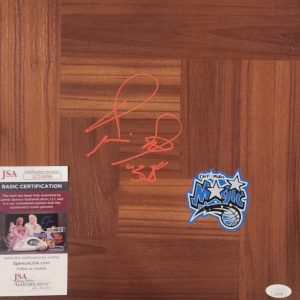 Dennis Scott Signed Floorboard w/ JSA COA #AI24098 Orlando Magic 3-D