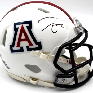 Tetairoa McMillan Arizona Wildcats Signed Mini Football Helmet w/Beckett BS38107