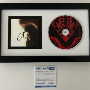 THE WEEKND SIGNED ABEL TESFAYE HURRY UP TOMORROW FRAMED CD w/ AUTOGRAPH COA ACOA