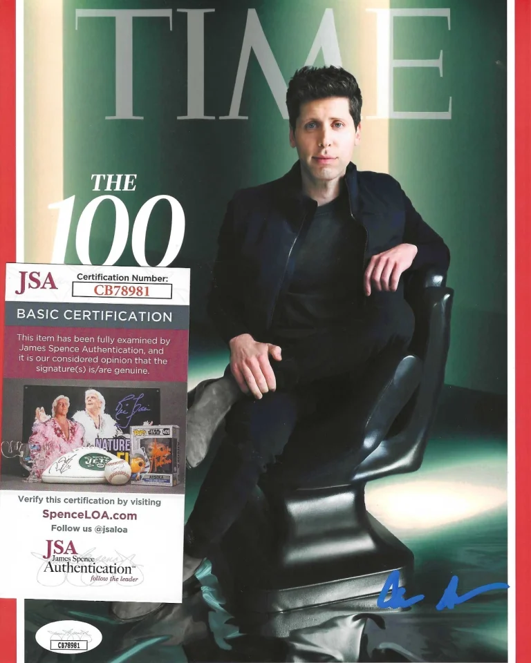 Sam Altman Signed 8x10 Photo w/ JSA COA #CB78981 Open AI ChatGPT Time Mag Samuel