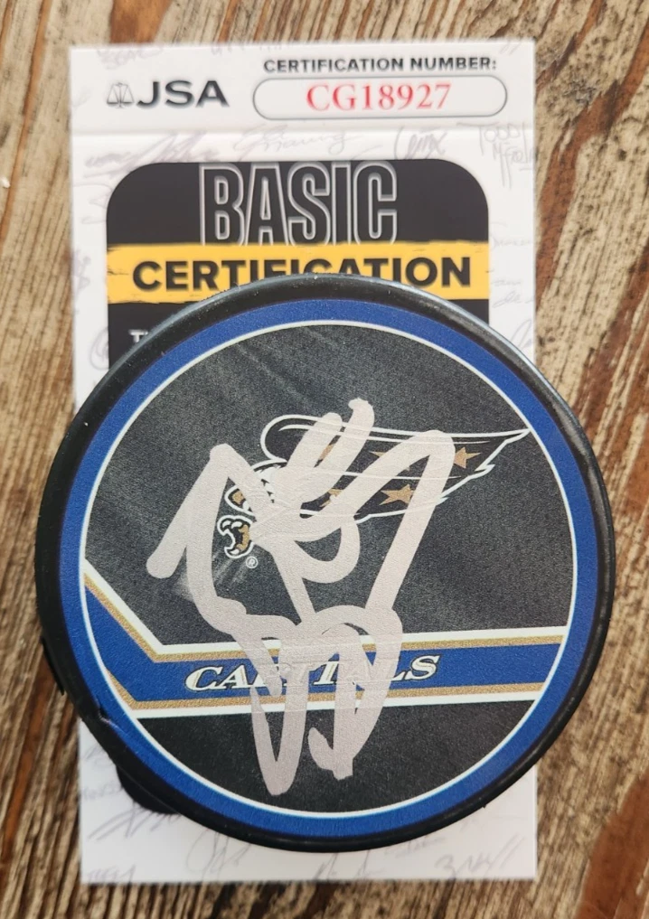 Braden Holtby Signed Reverse Retro Puck JSA COA #CG18927 Washington Capitals