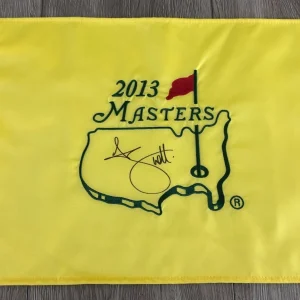 ADAM SCOTT SIGNED AUTOGRAPH 2013 MASTERS PIN FLAG w/ BECKETT BAS COA