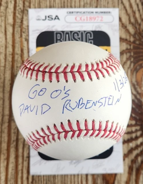 David Rubenstein Signed OMLB Baseball w JSA COA 