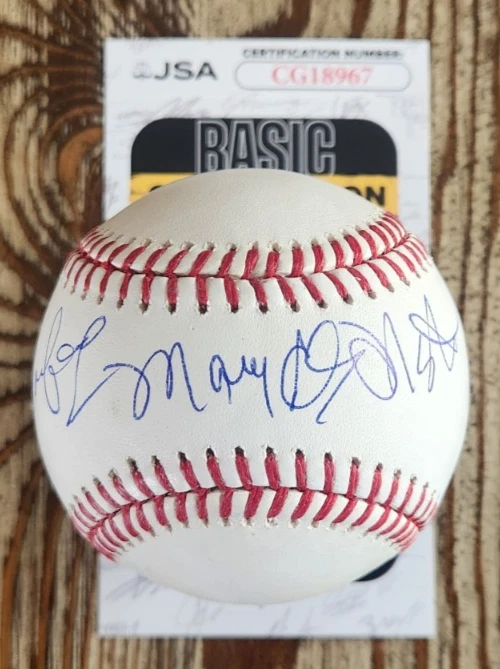 Mary Elizabeth Mastrantonio Signed OMLB Baseball w/ JSA COA Scarface Inscription