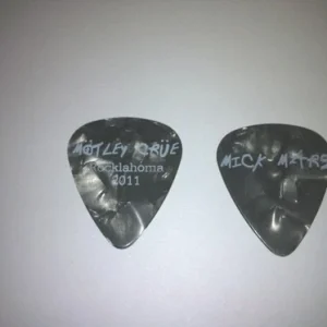 Motley Crue Mick Mars Rocklahoma Gray Pearl Guitar Pick