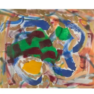 DENNIS HOPPER 1984 HINGE SERIES ORIGINAL 32.25 x 40.5 PAINTING & EXHIBIT POSTER