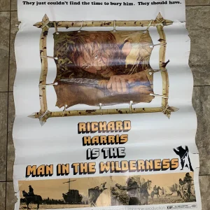 1971 40" x 60" Movie Poster MAN IN THE WILDERNESS Richard Harris John Huston