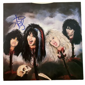 W.A.S.P.  Steve Riley Autographed Signed Last Command LP  Insert BAS Guaranteed