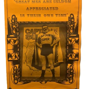 Wallace & Ladmo Captain Super Vintage 1980's ORIGINAL 18" x 24" Orange Poster  7