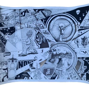 Vintage 1976 Psychedelic Hustill? Head Shop ORIGINAL 17.5" x 22.5" Poster D15