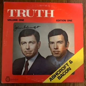 John Ashcroft US Attorney General Autographed Signed LP Beckett Guaranteed #2