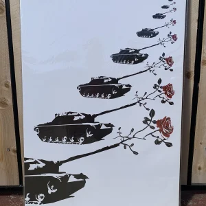 2010 AKOMPLICE TANKS WITH ROSES POSTER 24" x 36" P31 Anti War