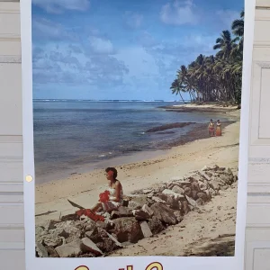 South Seas Islands Vintage 1970's ORIGINAL 25.5" x 37.5" Poster #44